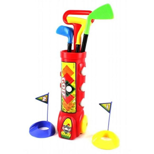 PS311 Red Deluxe Kids Happy Golfer Toy Golf Set, Red