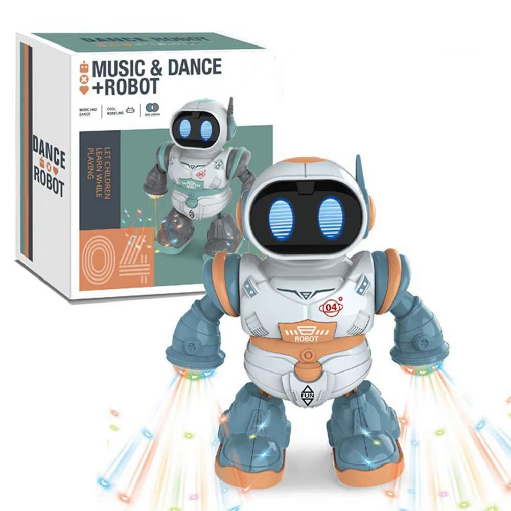 Robot Toys for Kids 360 Spinning Music Dancing Robots with Colorful Lights Toddlers Smart Interactive Electronic Toy Baby