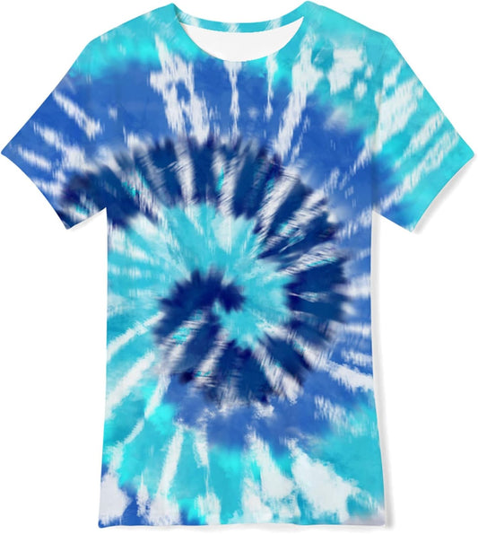 Unisex Kids Tie Dye T Shirts for Boys Girls Short Sleeve Colorful Tee Size 4-14