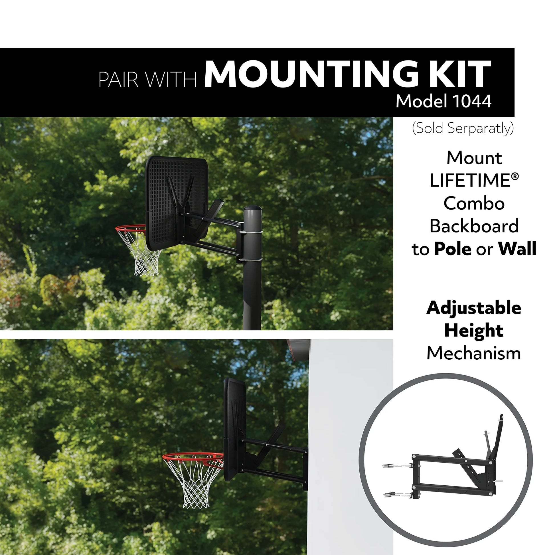 New Basketball Backboard and Rim Combo (44-Inch Polycarbonate) - 73650