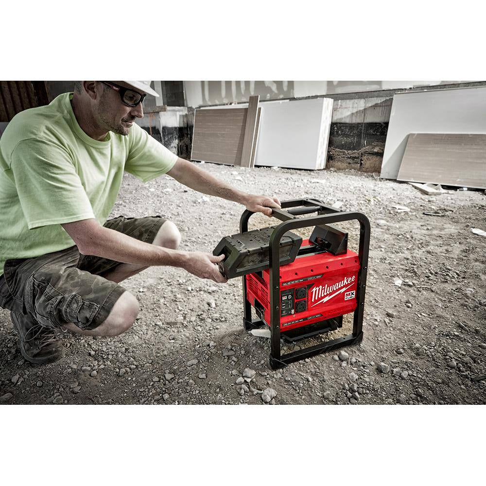 MX FUEL 3600-Watt/1800-Watt Push Start Portable Battery Powered Generator with 3 XC Batteries