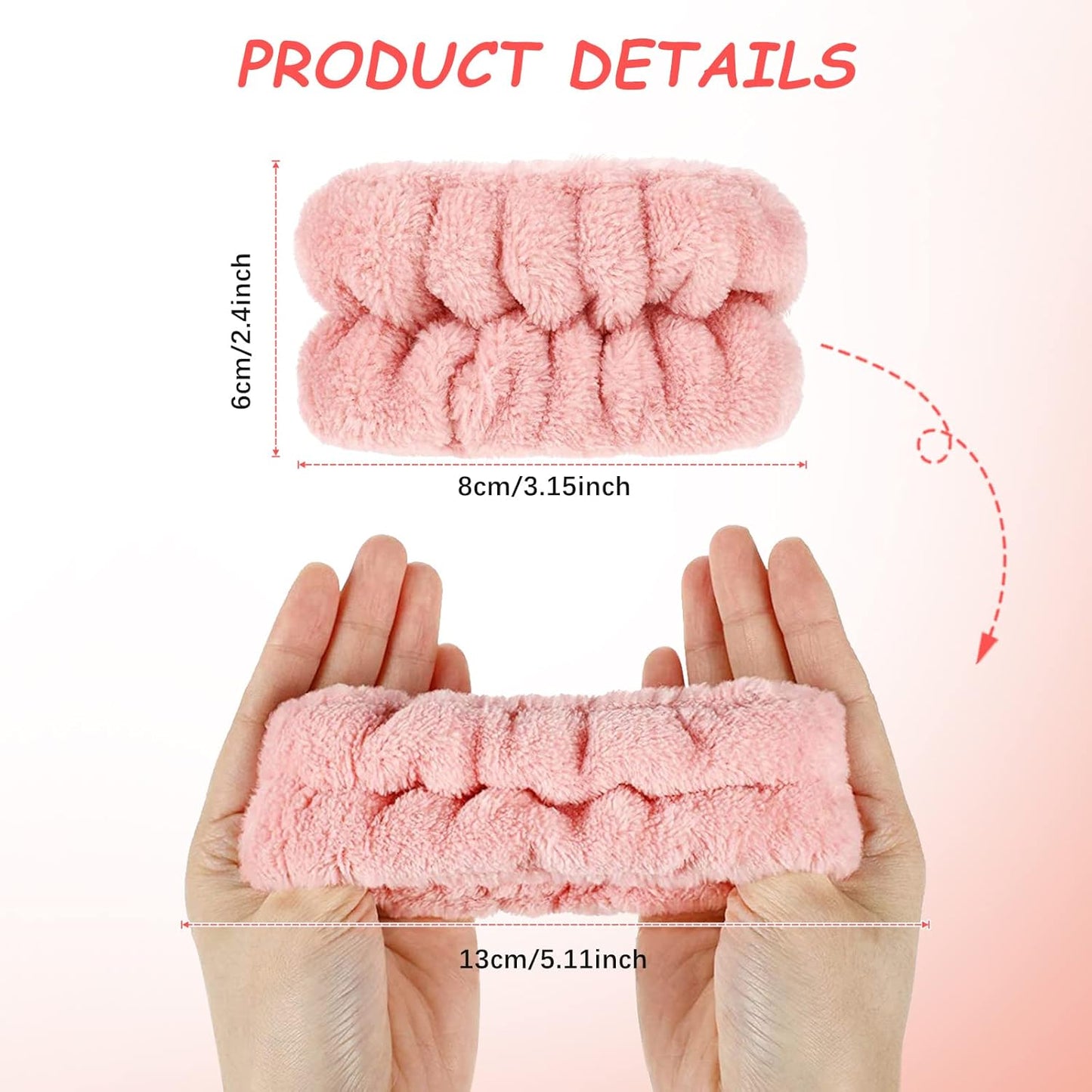 4 Pairs Wrist Bands for Washing Face Wrist Spa Microfiber Wash Towel Band Scrunchies Absorbent Wristbands Sweatband for Women Prevent Liquid from Spilling