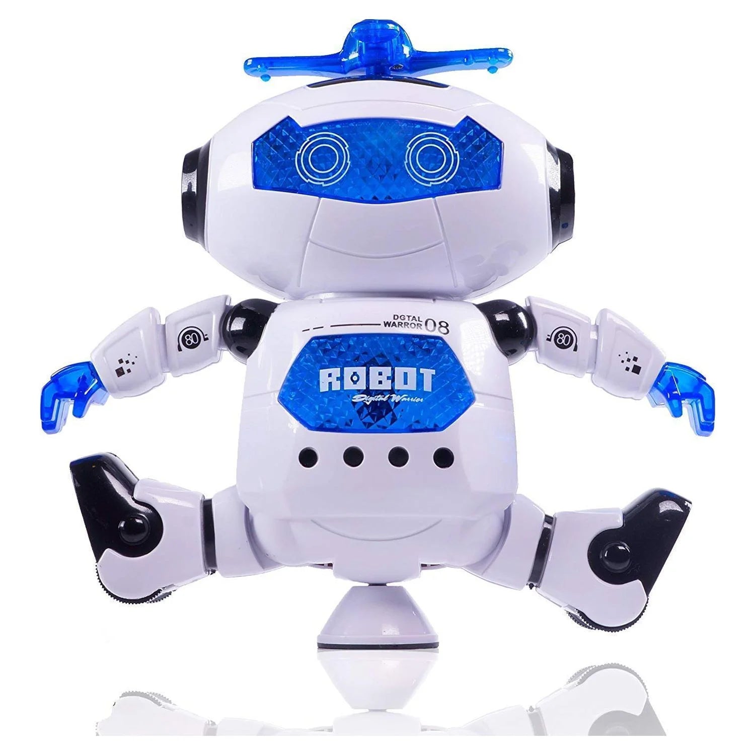 Walking Dancing Robot Toys for Kids - 360° Body Spinning Dancing Robot Toy with LED Lights and Music, Battery Operated Electronic Robot Toys for Birthday Christmas Gift for 3-8 Boys Girls