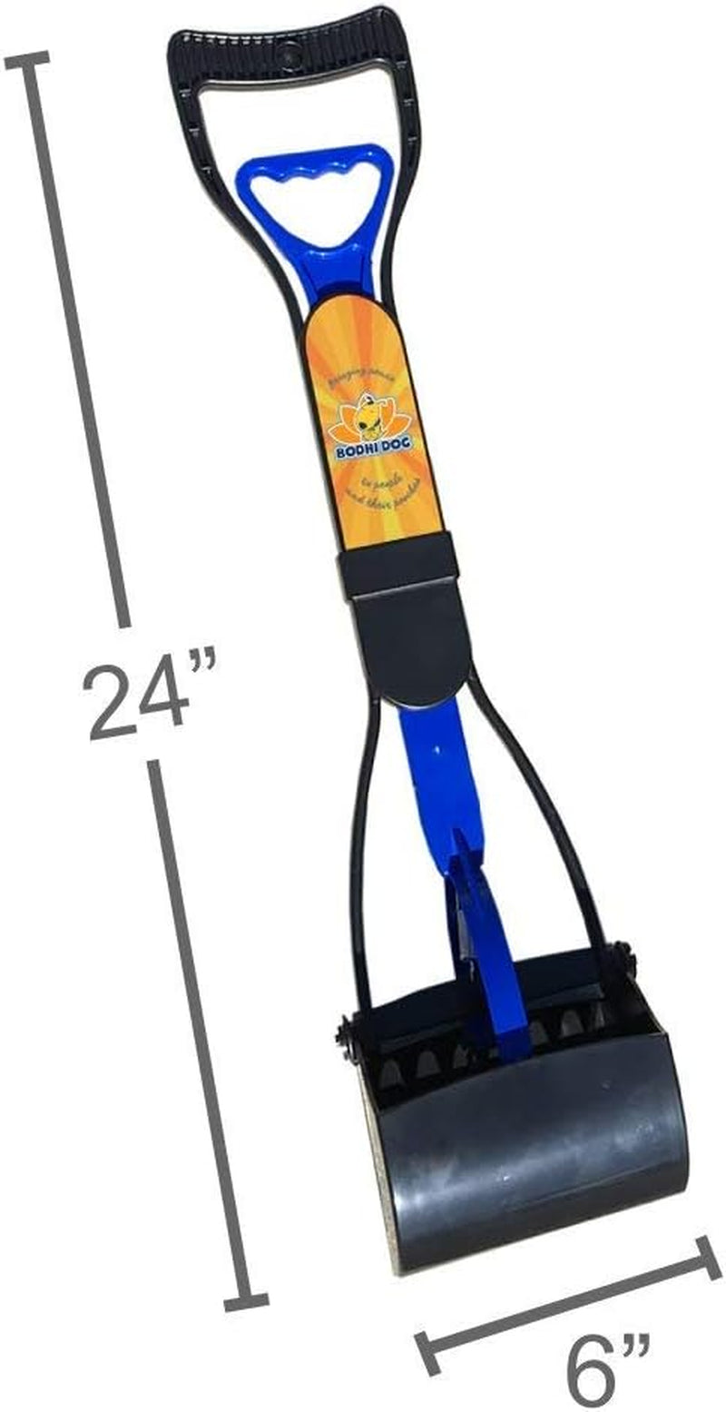 Complete Poo Pack- 24" Pooper Scooper, Poop Bags, & Waste Bag Holder, Ideal for Small to XL Pets - Durable, Easy-To-Use, Great for Grass, Gravel, & Outdoor Cleanups (Blue)
