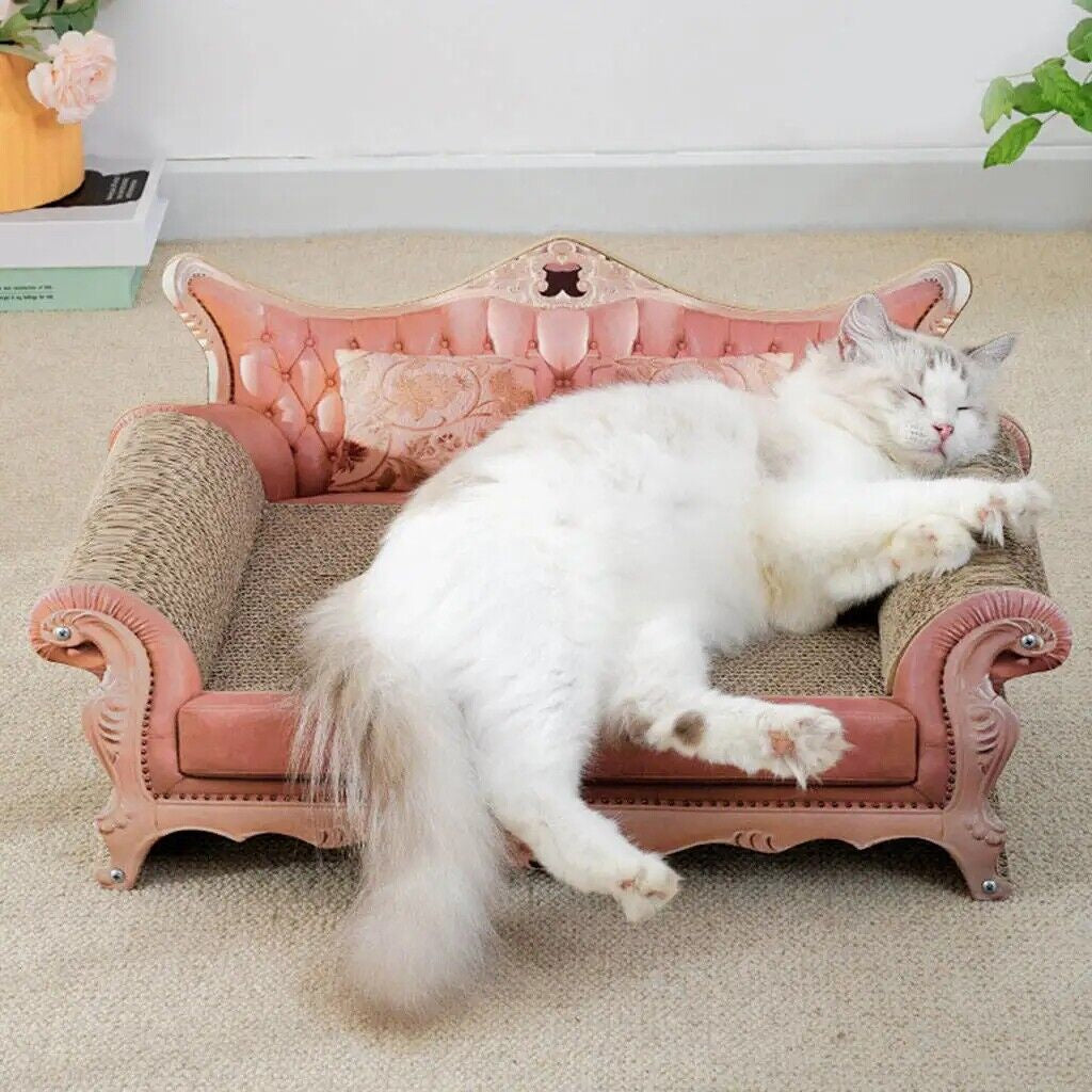 Cat Scratcher Couch Cat Scratch Cardboard Lounge Bed with Pad Scratching Post