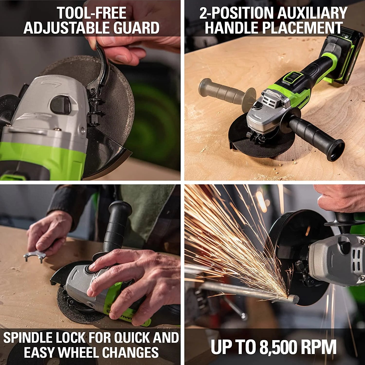 24V Brushless 4-1/2 In. Angle Grinder, Battery and Charger Not Included 3100502AZ
