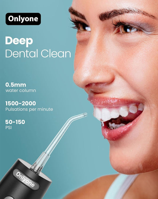 Water Dental Flosser Pick for Teeth, 300ML Portable Oral Irrigator, Rechargeable Travel Irrigation Cleaner, Professional Electric Flossing Machine Power Flossers & Irrigator Accessories