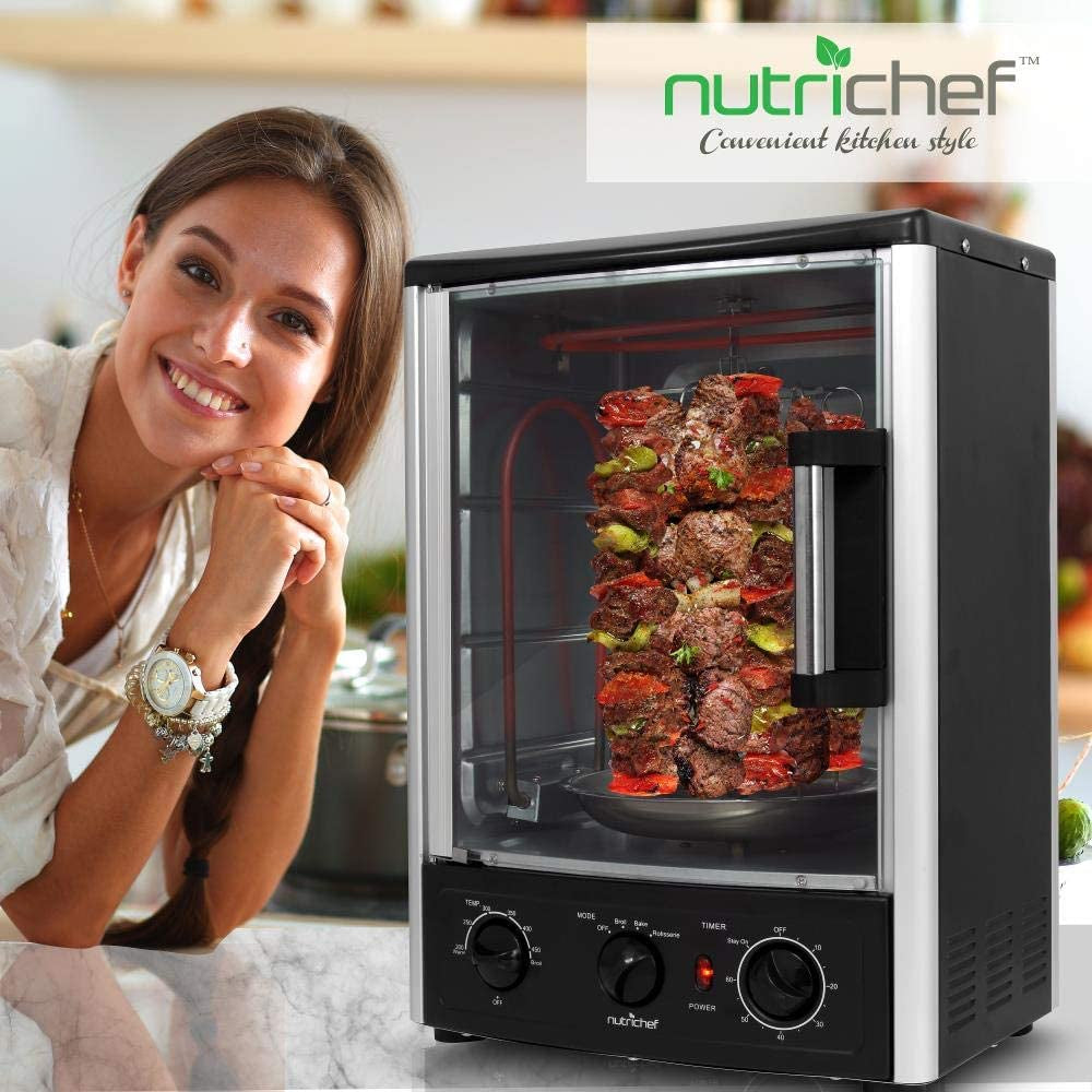 Upgraded Multi-Function Rotisserie Oven - Vertical Countertop Oven with Bake, Tu