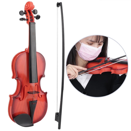 Music Toy, Violin Toy, Simulated Kid Acoustic Violin Toy Acoustic Violin Toy for Children Violin Beginners Light Brown