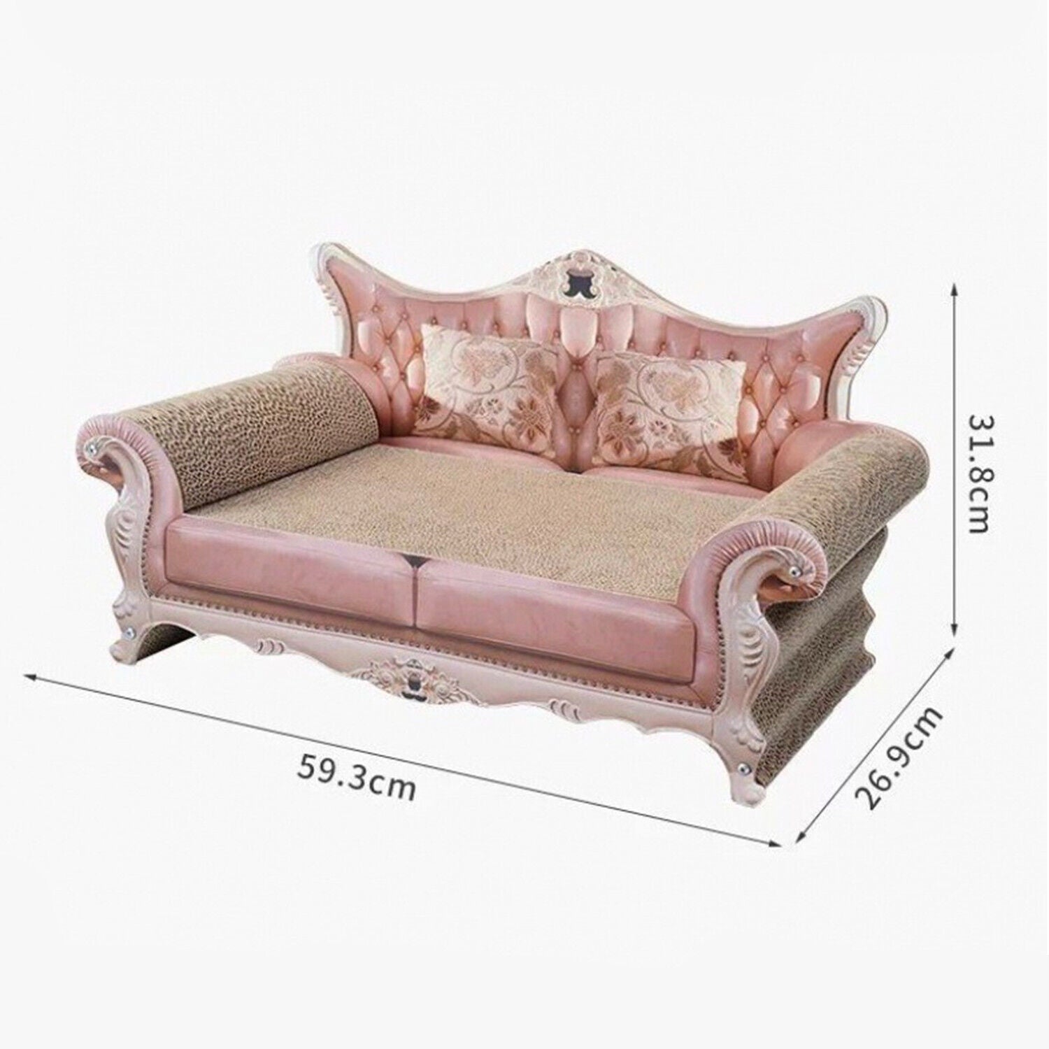 Cat Scratcher Couch Cat Scratch Cardboard Lounge Bed with Pad Scratching Post