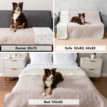 Waterproof Couch Cover for Dogs, Waterproof Pet Blanket, Reversible Furniture Cover Sofa Protector for Pet Cat Bed, Washable Waterproof Blanket Dog Cover for Couch Seat, 102X82 Beige