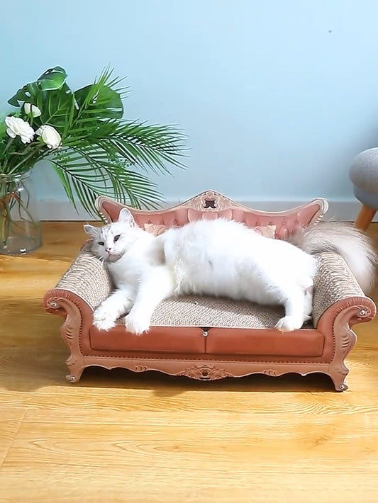 Cat Scratcher Couch Cat Scratch Cardboard Lounge Bed with Pad Scratching Post