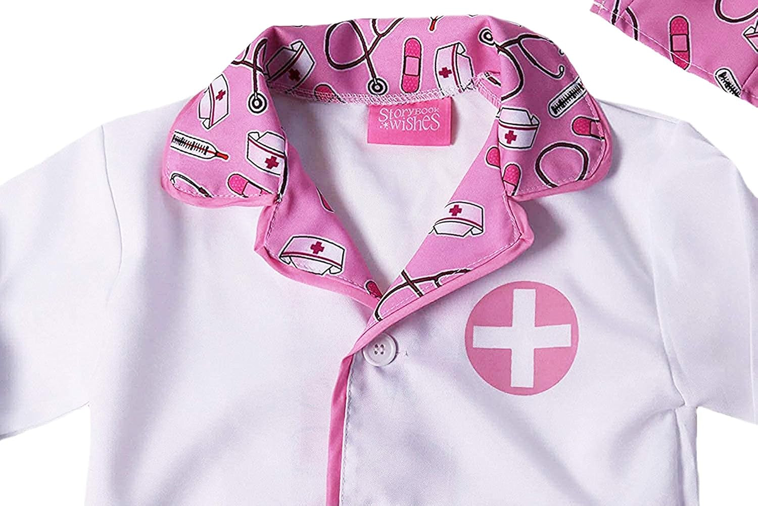 Kids Doctor Coat & Mask for Kids Doctor Costume | Kids Doctor Coat | Pink and White - for Ages 2-10
