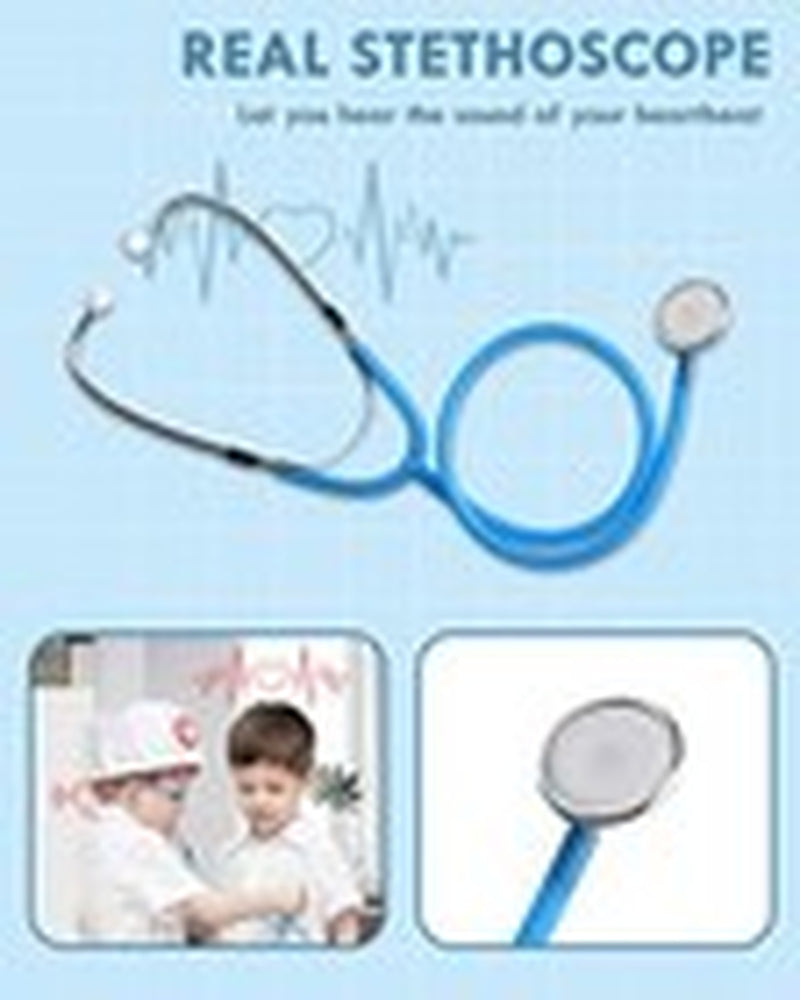 Doctor Kit for Kids Realistic, Kids Doctor Kit Wooden, Pretend Doctor Playset