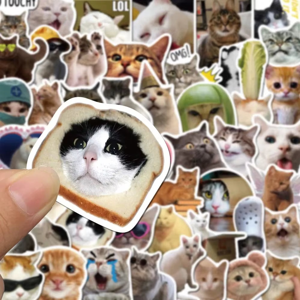 10/30/50PCS Kawaii Love Cat PVC Sticker Aesthetic Children'S Korean Decoration Scrapbooking Stationery School Supplies for Kids