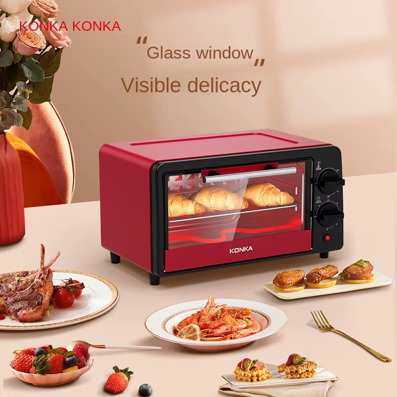 KONKA Electric Oven Household Multi Function Mini Oven 12L Pizza Oven Electric Kitchen Oven Electric Oven Kitchen 220V