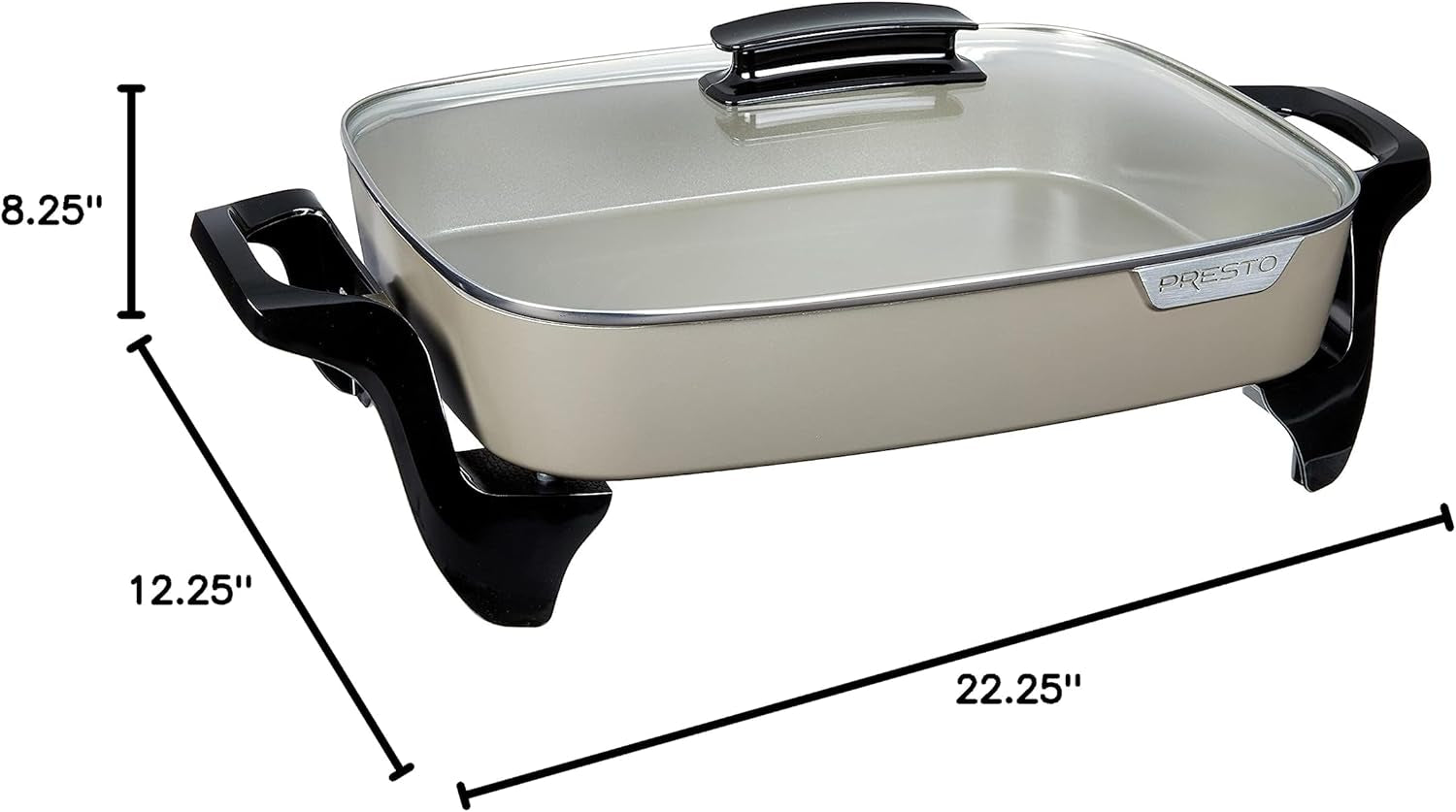 06856 16-Inch Ceramic Electric Skillet, Grey