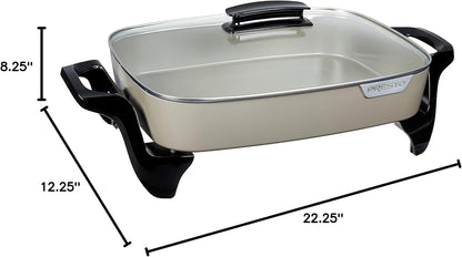 06856 16-Inch Ceramic Electric Skillet, Grey