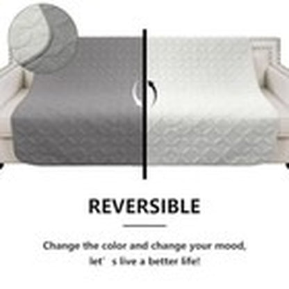 Waterproof Dog Blanket, 82X82 Inches Pet Couch 82X82 Inches Lightgrey+Crea