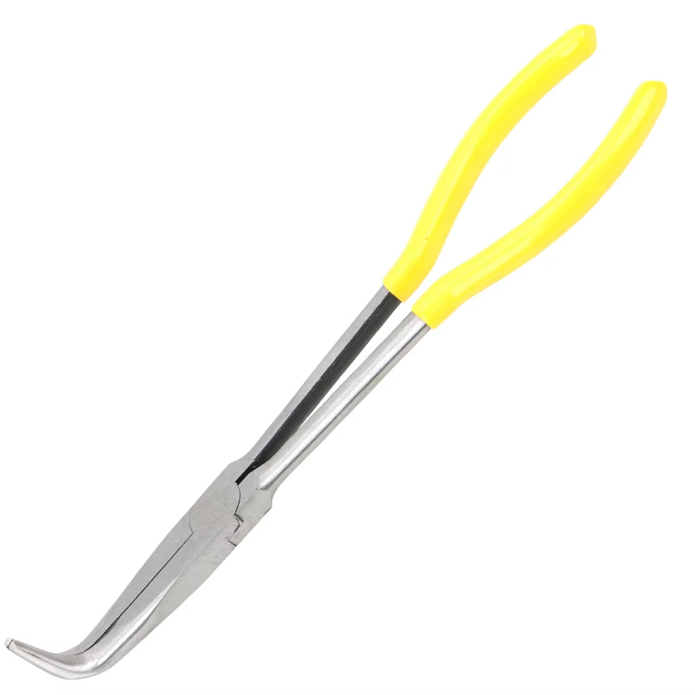 Extra Long Nose Pliers Hand Tools Straight Bent Tip Mechanic Equipment 1Pc