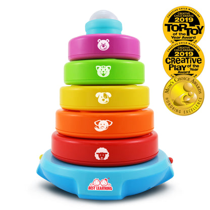Stack & Learn Light-Up Toy, Melody Based Stacking Rings with 2 Modes, Fun for Kid Infant Toddler Age 6 Months and Up