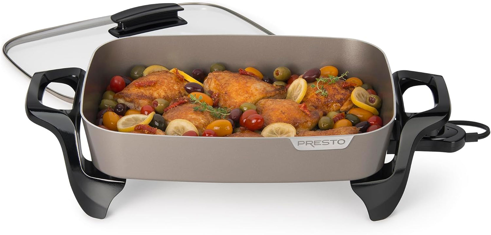06856 16-Inch Ceramic Electric Skillet, Grey