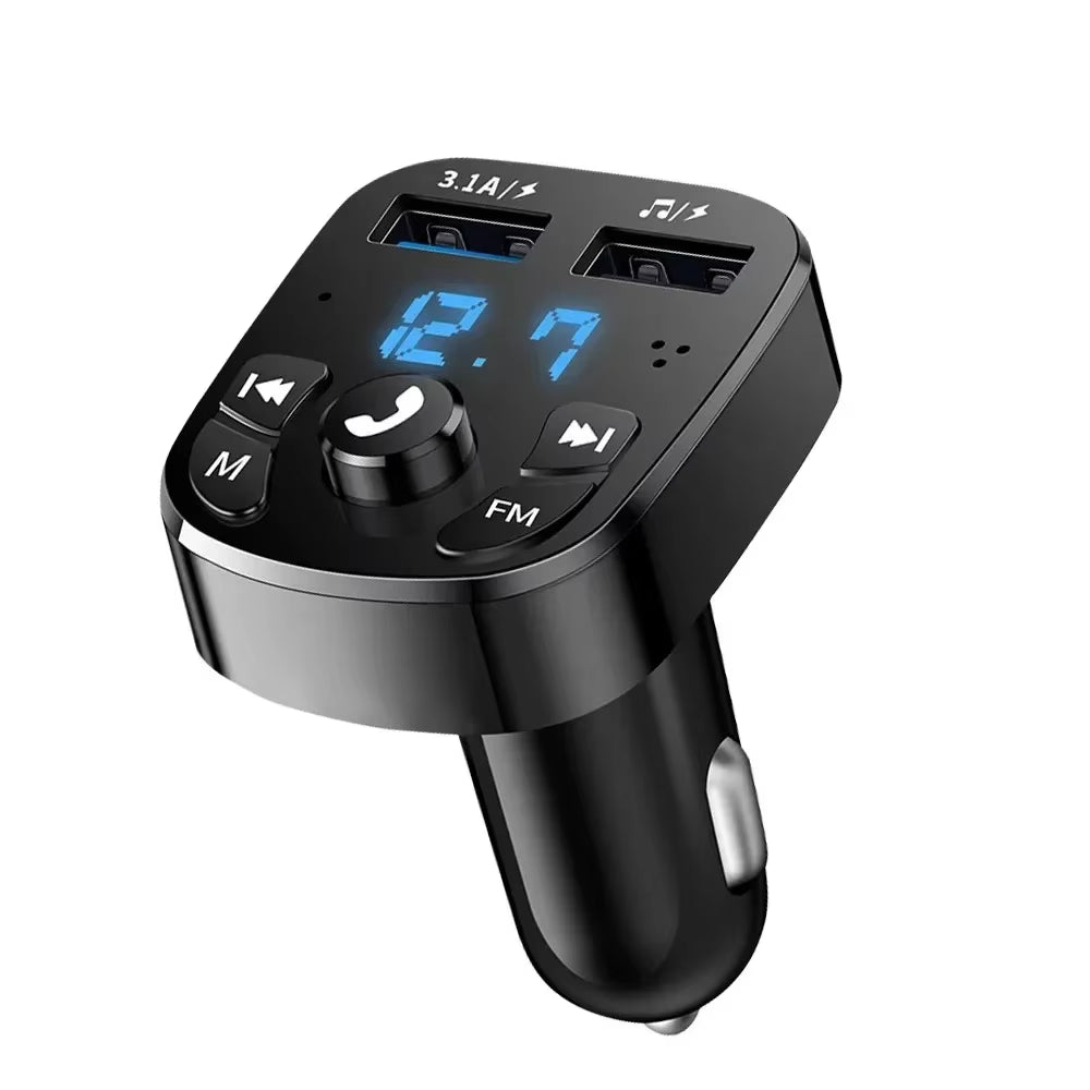 Fast Charger Car Mp3 Dual Usb Player Fm Bluetooth Receiver Bluetooth Compatible 5.0 Fm Transmitter Usb Flash Drive Plug Car Kit