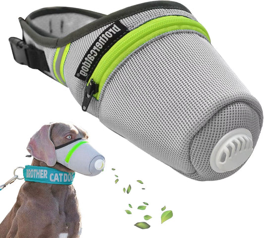 Dog Mask Reusable Breathable Dog Air Filter Mask Adjustable Dog Gas Face Mask Dog Smoke Mask Dog Respirator Mask