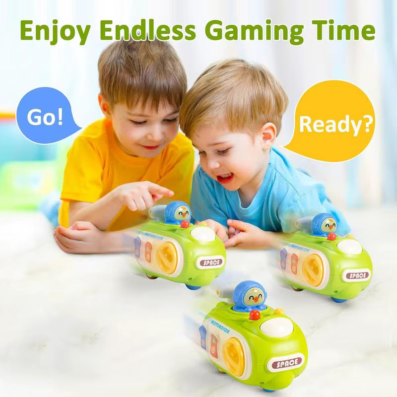 Press and Go Toy for Kids Sensory Press Start Vehicle Playful Toy Car Busy Activity Cube Early Education Tool for Fine Motor