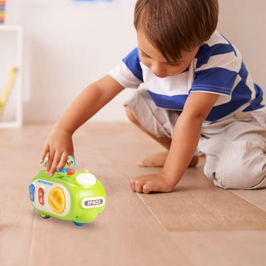 Press and Go Toy for Kids Sensory Press Start Vehicle Playful Toy Car Busy Activity Cube Early Education Tool for Fine Motor