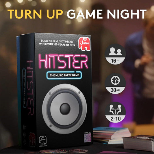 Jumbo Hitster - the Music Party Card Game, Fun Music Quiz Card Game, 2-10 - 300