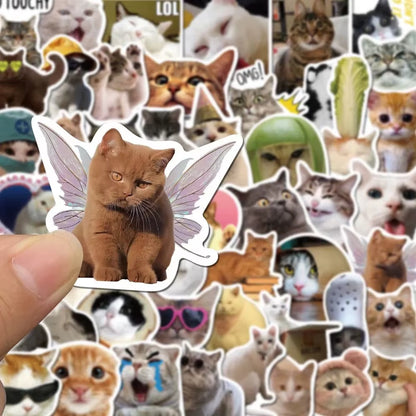 10/30/50PCS Kawaii Love Cat PVC Sticker Aesthetic Children'S Korean Decoration Scrapbooking Stationery School Supplies for Kids