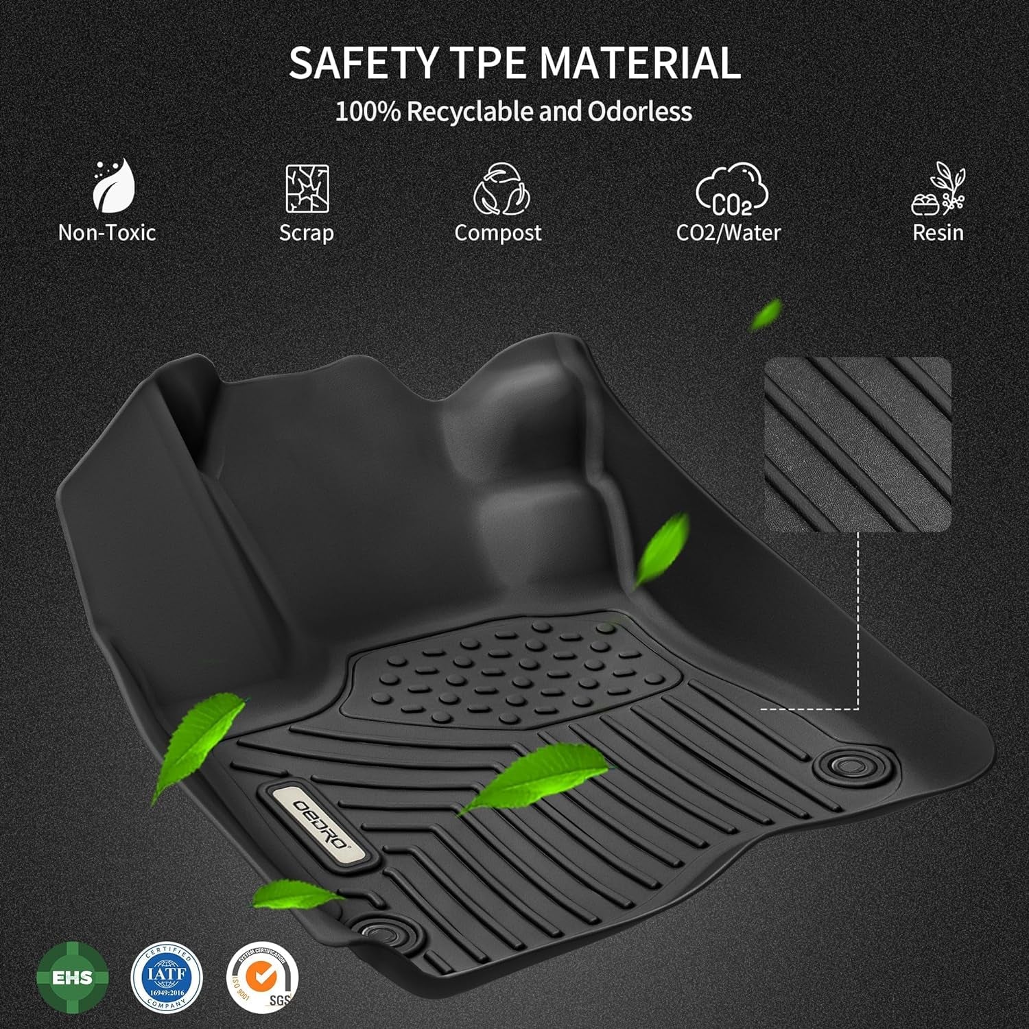 Floor Mats Fit for Honda Civic 2022 2023 2024 2025 / Acura Integra 2023 2024,All Weather Custom Fit Heavy Duty Floor Liners 1St & 2Nd Row Set (Not for Coupe Models)
