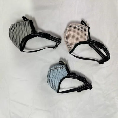 Dog Muzzle Basket Soft for Small Medium Large Size Breed anti Biting Licking Chewing Adjustable Mesh with Reflective Strap Daily