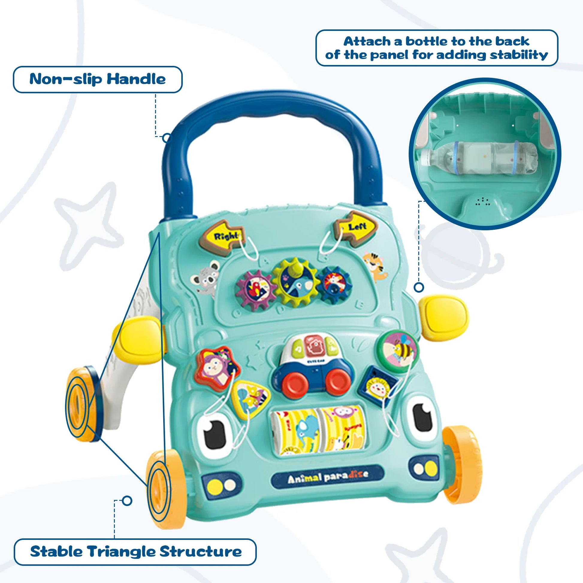 Baby Walker Toys for 1 Year Old Sit to Stand Learning Walker Activity Center Baby Push Walker