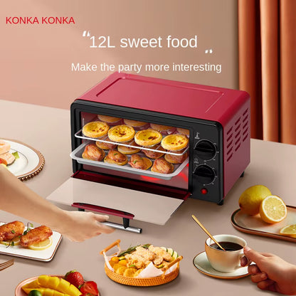 KONKA Electric Oven Household Multi Function Mini Oven 12L Pizza Oven Electric Kitchen Oven Electric Oven Kitchen 220V
