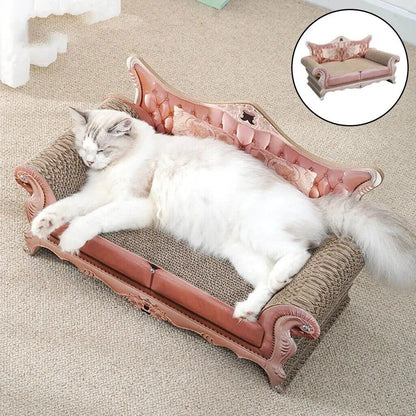 Cat Scratcher Couch Cat Scratch Cardboard Lounge Bed with Pad Scratching Post