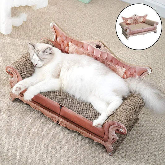Cat Scratcher Couch Cat Scratch Cardboard Lounge Bed with Pad Scratching Post
