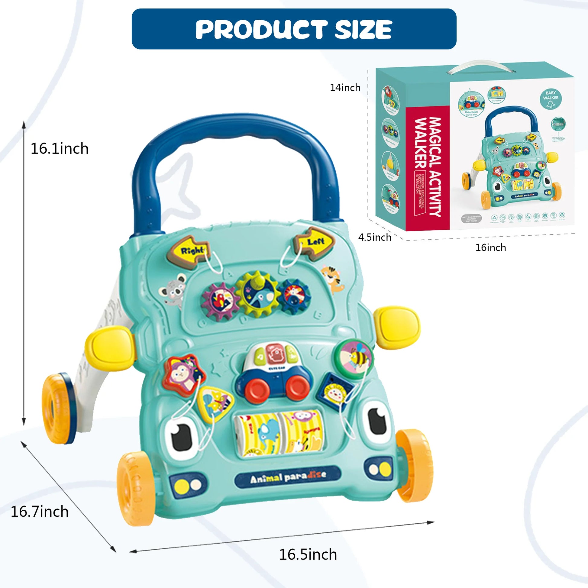 Baby Walker Toys for 1 Year Old Sit to Stand Learning Walker Activity Center Baby Push Walker