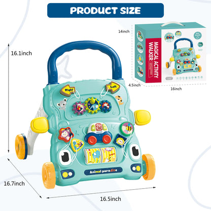 Baby Walker Toys for 1 Year Old Sit to Stand Learning Walker Activity Center Baby Push Walker