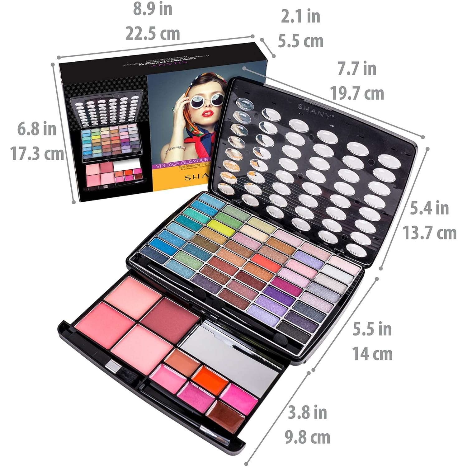 Glamour Girl Makeup Kit Eye Shadow/Blush/Powder - Vintage