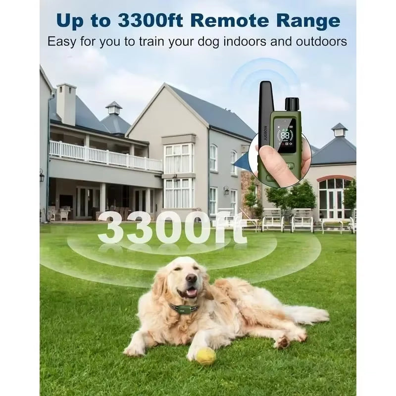 JUGBOW Dog Training Collar - 3300FT Dog Training Behavior Aid, with Remote Innovative IPX7 Waterproof with 4 Training Modes