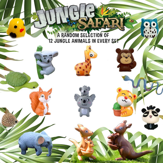 Bath Bombs for Kids with Surprise Inside, 12 Organic Bubble Bath Fizzies with Jungle Animal Toys. Moisturizing, Gentle & Kids Safe, Rainbow Spa Bath Fizz, Birthday Gifts for Boys, Girls