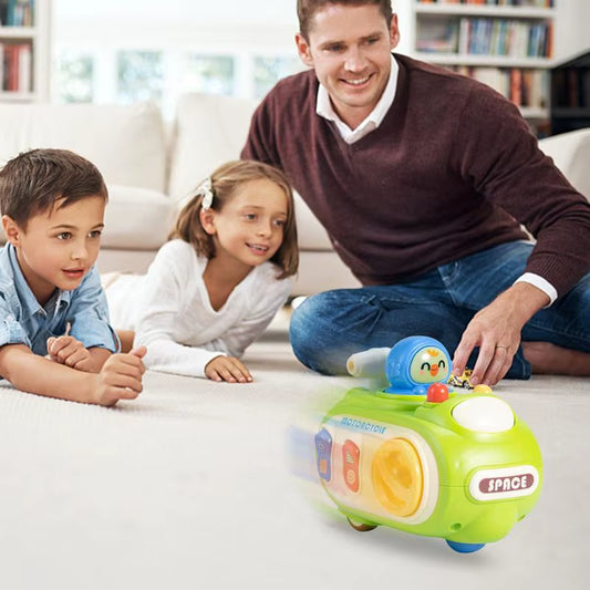 Press and Go Toy for Kids Sensory Press Start Vehicle Playful Toy Car Busy Activity Cube Early Education Tool for Fine Motor