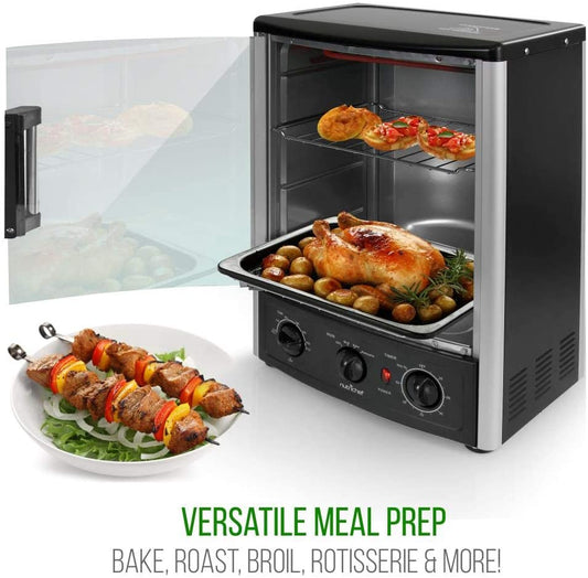 Upgraded Multi-Function Rotisserie Oven - Vertical Countertop Oven with Bake, Tu