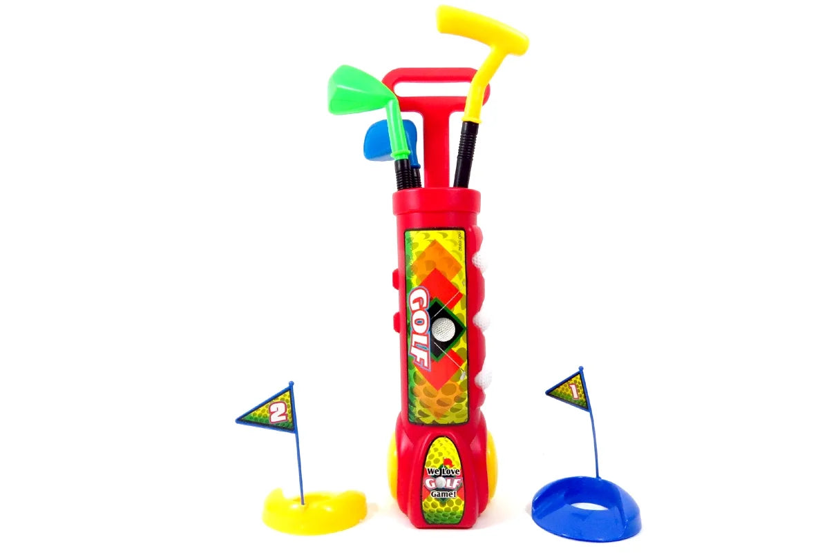 PS311 Red Deluxe Kids Happy Golfer Toy Golf Set, Red