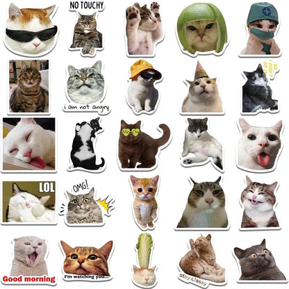 10/30/50PCS Kawaii Love Cat PVC Sticker Aesthetic Children'S Korean Decoration Scrapbooking Stationery School Supplies for Kids