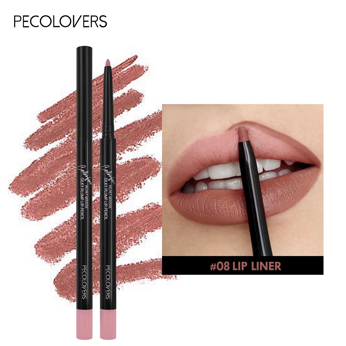 Nude Velvet Matte Lipstick Long Lasting Waterproof Color Rendering Non-Stick Cup Lip Glaze Lips Liner Pencil Woman Cosmetics