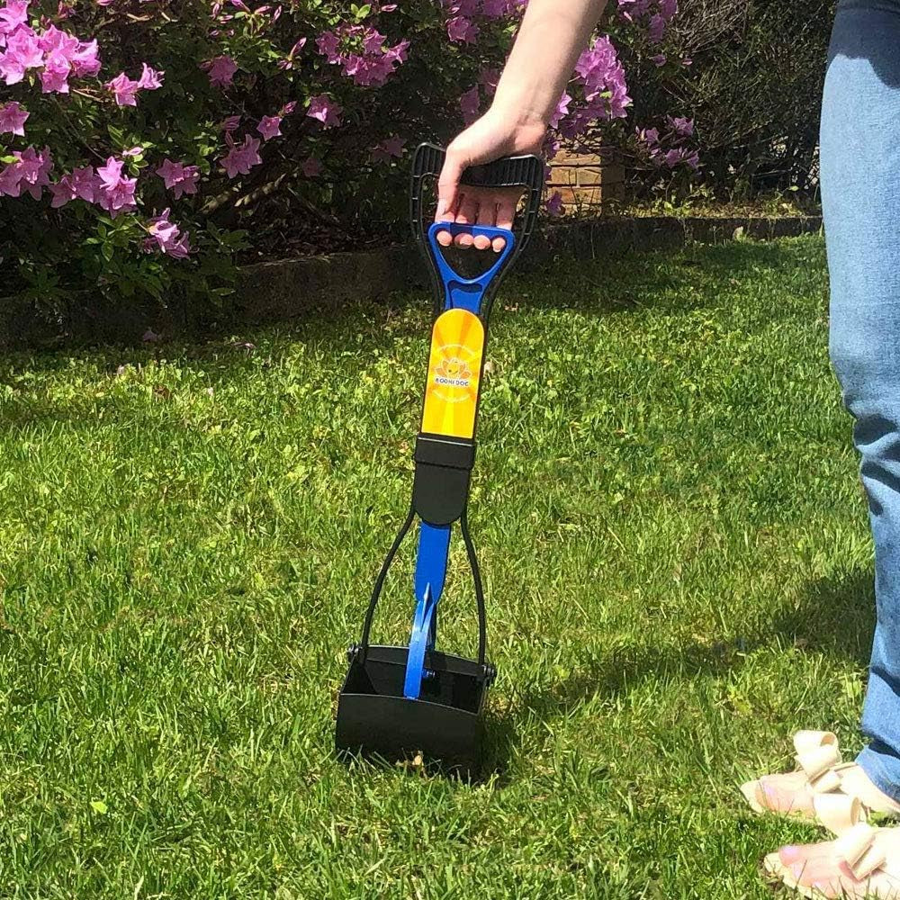Complete Poo Pack- 24" Pooper Scooper, Poop Bags, & Waste Bag Holder, Ideal for Small to XL Pets - Durable, Easy-To-Use, Great for Grass, Gravel, & Outdoor Cleanups (Blue)