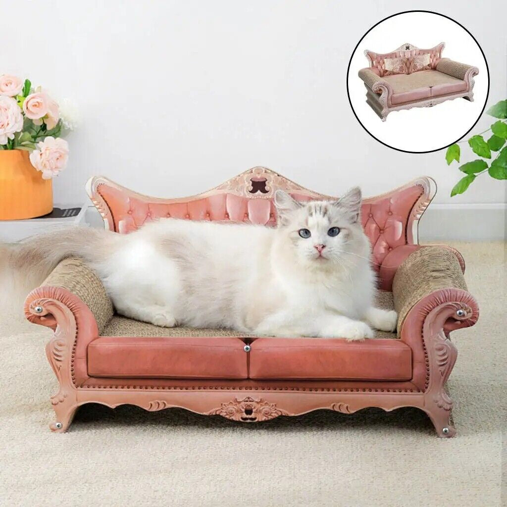 Cat Scratcher Couch Cat Scratch Cardboard Lounge Bed with Pad Scratching Post